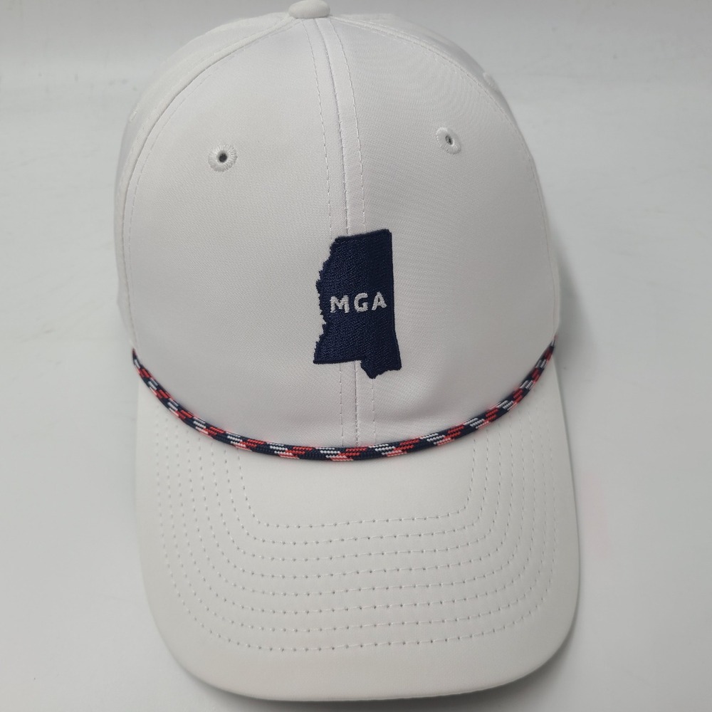 Mississippi Golf Association Hat Snapback Imperial White Blue Red Rope MGA Men